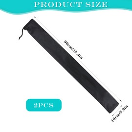 2PCS Billiard Pool Cue Stick Carrying Case Bag, Pool Stick Bag for Carrying the 1/2 Billiard Stick, Snooker Storage Carrying Bag, 35 Inches Long Black Pool Cue Carrying Case Bag