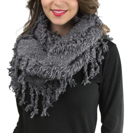 ToBeInStyle Women's Hobo Infinity Scarf - Gray