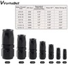 VVORHSBELL 4AN Hose End Fitting 90 Degree Swivel Aluminum Black