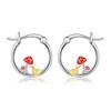 Snail Mushroom Earrings 925 Sterling Silver Mushroom Snail Hoop Earrings