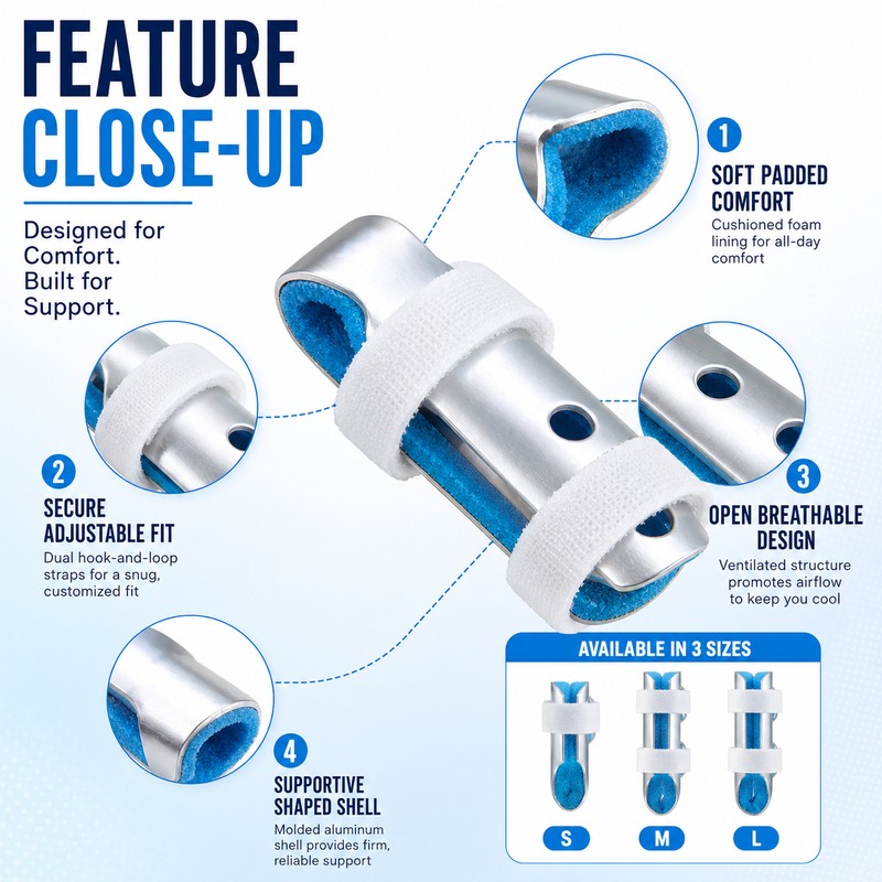Finger Support Brace for Men & Women – Breathable Finger