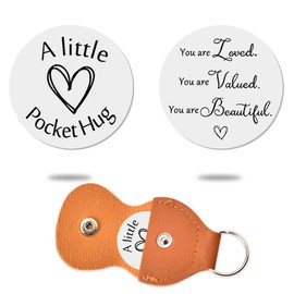 Pocket Hug Token Inspirational Gifts for Daughter Granddaughter Birthday Gift for Niece Sister Mom Encouragement Gifts for Women Teen Girls You Are Loved Keychain Double Sided Engraved