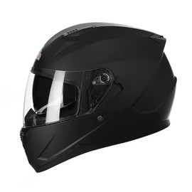 GJH Full Face Helmets for Adults Street Bike Helmet with Anti-Fog Double Lens Helmet for Road Racing Cycling BMX ATV MTB Riding by DOT Approved(M67-Black-L)