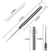 Iliensa 3 Pieces Portable Titanium Toothpicks,Metal Pocket Toothpick Stainless Steel