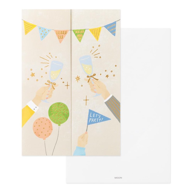 Midori 88723006 Cards, Open Birthday, Party Pattern