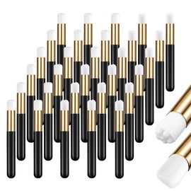 30 Pieces Lash Shampoo Brushes Eyelash Extensions, Nose Pore Deep Cleaning Brush Peel off Blackhead Removing Brush Tool Cosmetic Facial Cleansing Brushes Lash Cleanser Brush (Black)