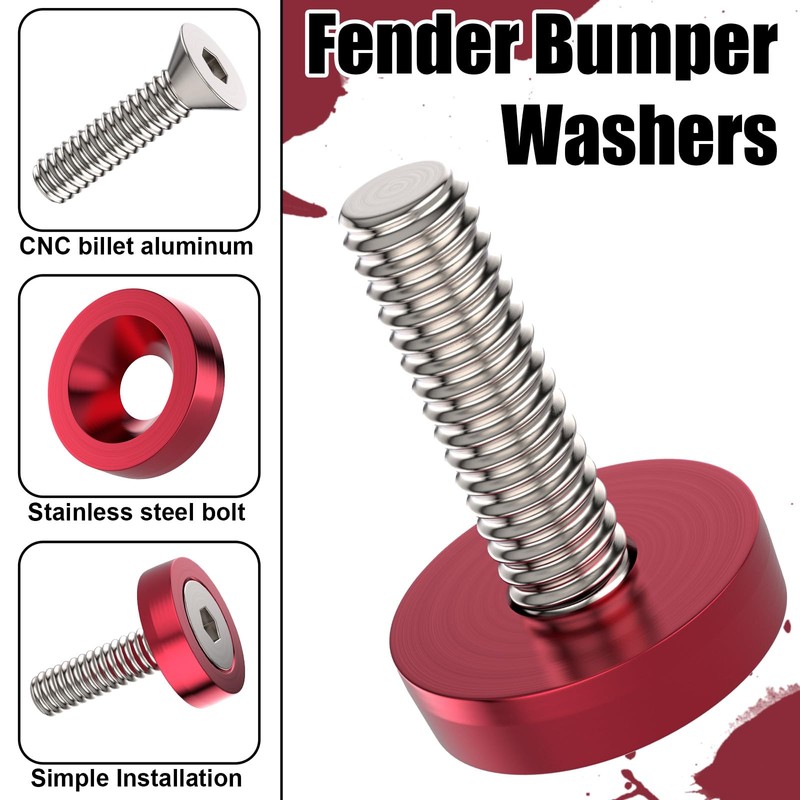 40 PCS Engine Dress Up Kit, CNC Finishing Fender Bumper