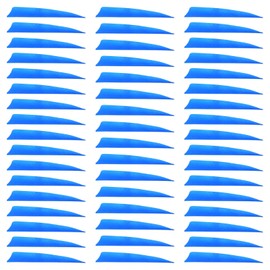 sourcing map Arrow Vanes Arrow Fletching 5" Shield Shape Turkey Feathers for Hunting DIY Shooting(Sky Blue, Pack of 50)
