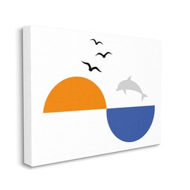 Sunset Balance Asymmetrical Ocean Horizon Dolphin Jump
