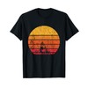 Snowmobile Retro Sunset Snowcross Snowmobiling Lovers T-Shirt