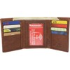 MARSHAL Puerto Rico Genuine Leather RFID Blocking Bifold Trifold Boricua