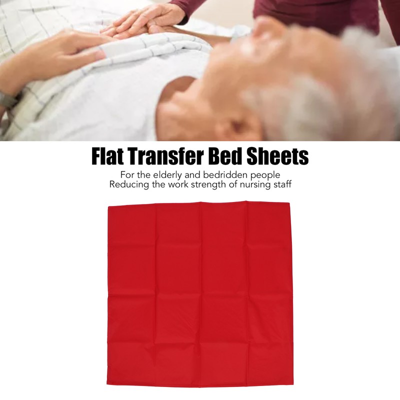 Flat Slide Sheet Breathable Reusable Red Transfer Slide Sheet for