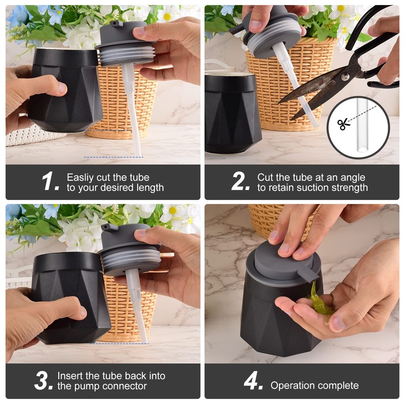 Upgrade Your Soap Dispenser with LALA DOLCE Rust-Proof Grey Plastic