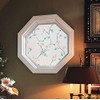 Autotech Park Precut Octagon Window Film, Flower Blossom Design, Self