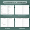 JUBTIC End of Life Planner, Death Planner Organizer with Labels