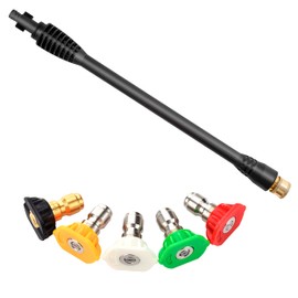 JOEJET Pressure Washer Wand Replacement with 5 Spray Pressure Washer Nozzle Tips, 16 Inch, Compatible with Ryobi Pressure Washer Gun, 2000 PSI