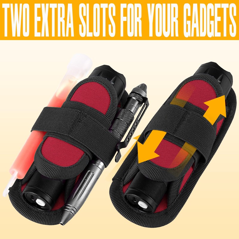 IronSeals 360° Rotatable Clip LED Flashlight Torch Holder Stretchable Adjustable