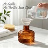 Amolliar 8 Oz Amber Glass Soap Dispenser with Rust-Proof Pump,1