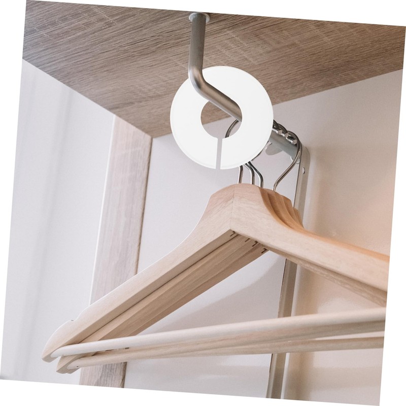 Ciieeo 50Pcs Clothes Dividers with Marker Pen Wardrobe Hangers for