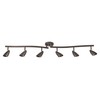 Globe Electric 59376 Grayson 6-Light Adjustable S-Shape Track Lighting, Bronze