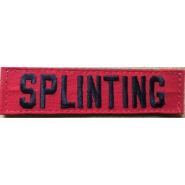 Unbranded New Splinting Patch For First Aid Bag 4” X 1” Black On Red Hook Back FREE Ship