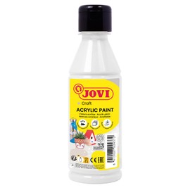 Jovi Jovidecor Acrylic Paint, High Coverage, for All Surfaces, Water-based, 1 x 250 ml Bottle, White