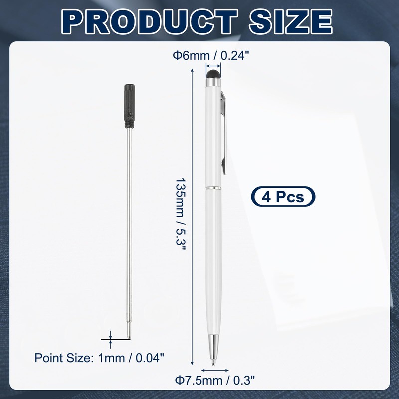 PATIKIL Ballpoint Pen with Stylus Pen 2 in 1 Metal