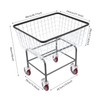 SNKOURIN Laundry Cart, Heavy Duty Steel Wire Laundry Cart with
