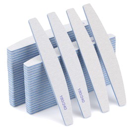 50 Pieces 180/240 Grit Nail Files for Natural Nails, Fingernail Files Double Sided Emery Boards for Nails
