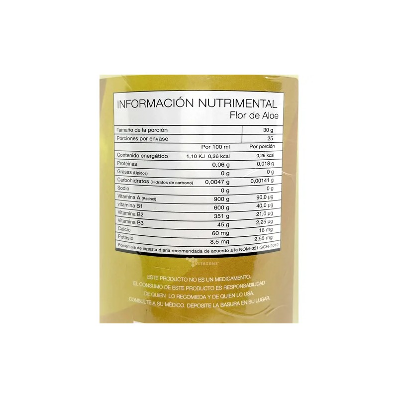 Pulpa De Aloe Vera 100 Aloe Barbadensis Sábila Natural