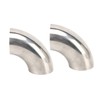 2PCs 90 Degree Elbow Wastegate Dump Valve Pipe 1.5in Stainless