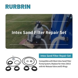 RURBRIN Sand Filter Pump Parts 25013 Repair Set Compatible with Intex Krystal Clear Sand Filter Pump with 25013 Air Release Valve & O-Ring Parts (1 Set)