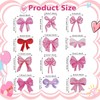 Bow Patches, 12 Pieces Pink Embroidered Patches, Bow Patch Stickers,