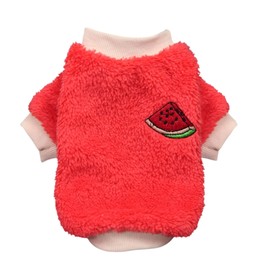 Puppy Pet Dog Fleece Warm Jumper Sweater Coat Small Yorkie Chihuahua Cat Clothes - Soft Polyester Pet Jumper for Cold Weather Protection