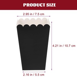 NUOBESTY 50 Mini Cajas De Papel Para Palomitas De Maíz - Cartones Soportes Con Superior Abierta