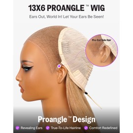 Megalook hair 13x6 Body Wave Lace Front Wigs Human Hair Pre Plucked Milk Tea Ash Blonde Human Hair Wig 220% Density Upgrade Ear-to-Ear HD Frontal Glueless Drawstring Wig 20 Inch