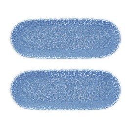 Oval Hydrangea Dish by Two's Company