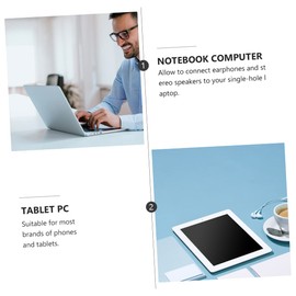 Gatuida 3pcs Audio Splitter Adapter for Mobile and Laptop Compact Headphone Divider for Easy Use Phones and Tablets Compatibility for Devices Random Color