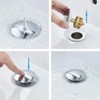 VOTON Bathroom Sink Drain Chrome Lavatory Pop-up Drain with Detachable