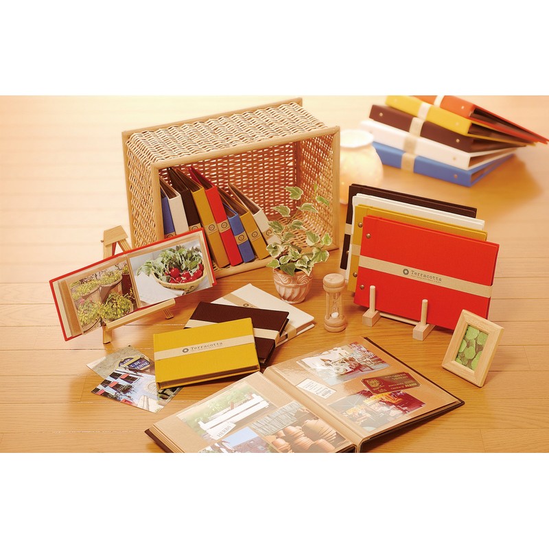 Nakabayashi Terracotta TER-L3P-140-Y Pocket Album With Perfect Binding, Large Size,