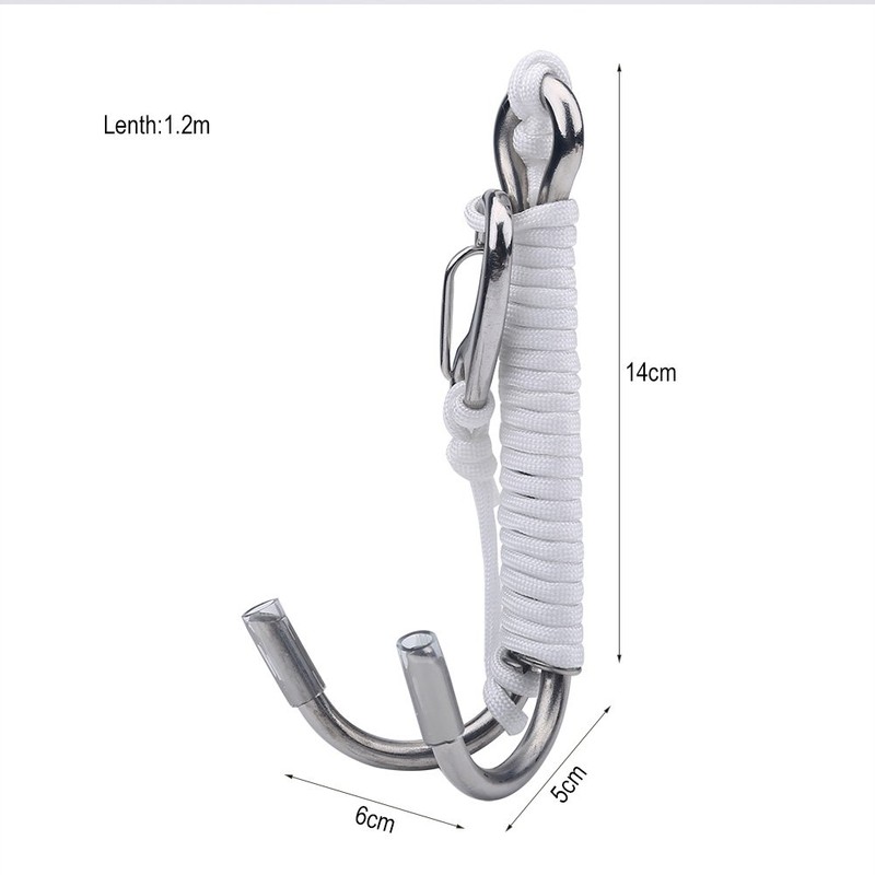 Tbest Reef Hook, Reef Hook, Diving, Double Stainless Steel Reef