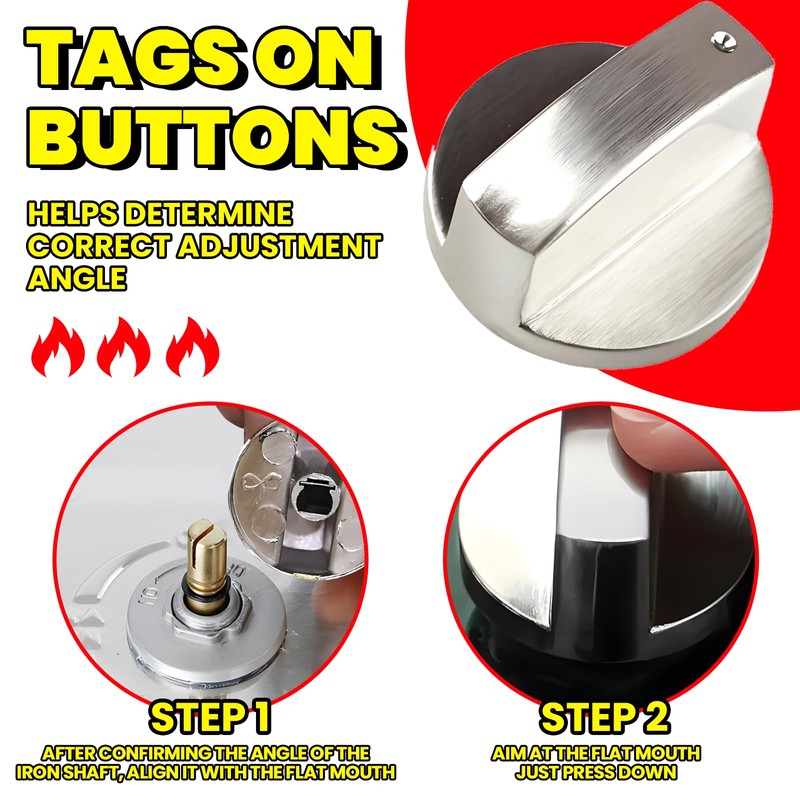 Knob Switch for Ovens, 8 Pieces Oven Switch Hob Control