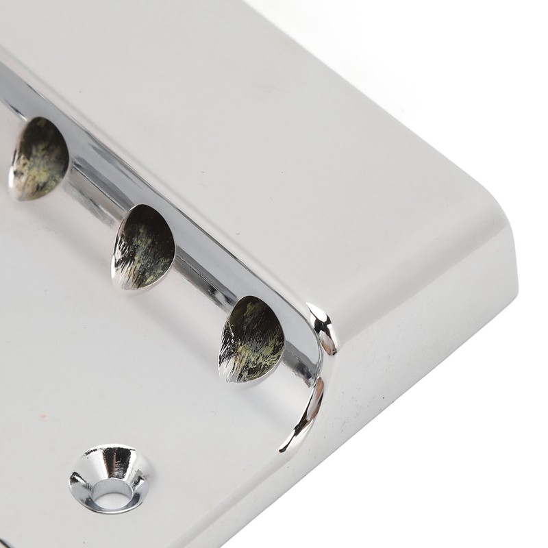 Electric Bass Bridge Replacement 4 Strings Height Adjustable Zinc Alloy