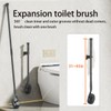 Wall Mounted Long Handle Toilet Brush Set with Holder and