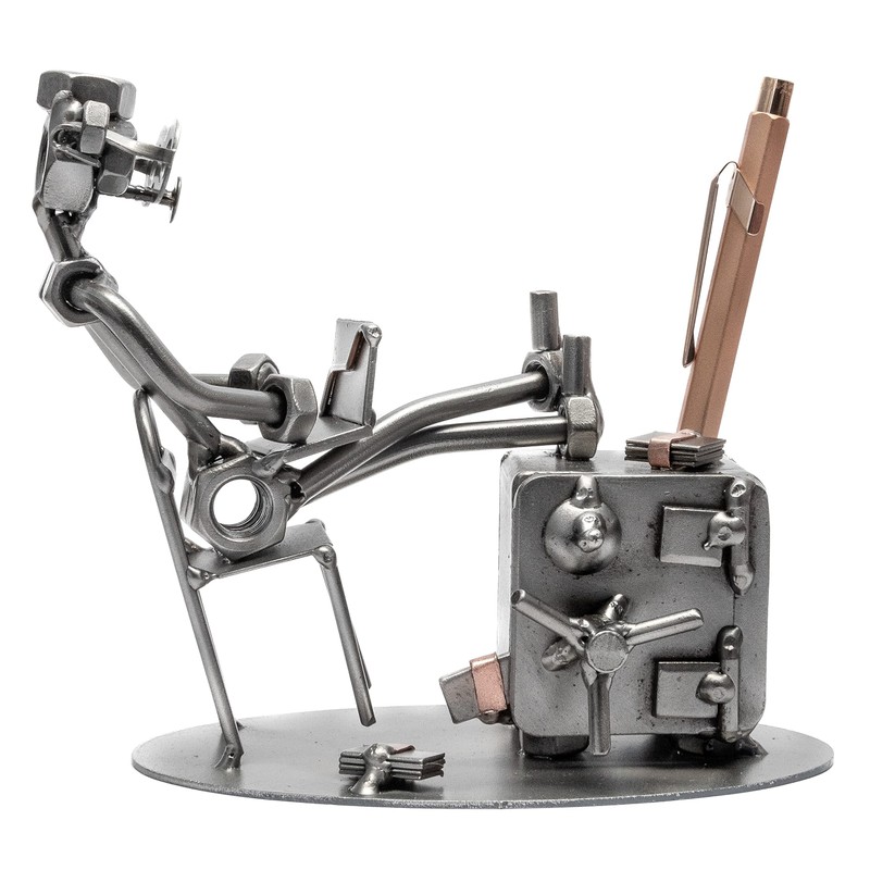 STEEMO Screw Man Office Safe Desk Decoration Pen Holder 16
