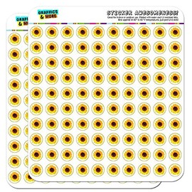 Sunflower Shower 1/2" (0.5") Planner Calendar Scrapbooking Crafting Stickers - Clear