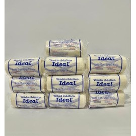 Venda Elástica de 10 cm X 5 m, Paquete de 10 Piezas, Vendas Médicas para Primeros Auxilios, Cinta para Vendaje y Soporte de Alta Elasticidad