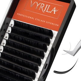 Eyelash Extension-VYRILA Cashmere Volume Lash Extensions D CC Curl 0.03-0.05mm thickness,Matte Black Soft Individual Lashes, Professional Lash Supplies for Eyelash Tech (CC 0.05 13mm)