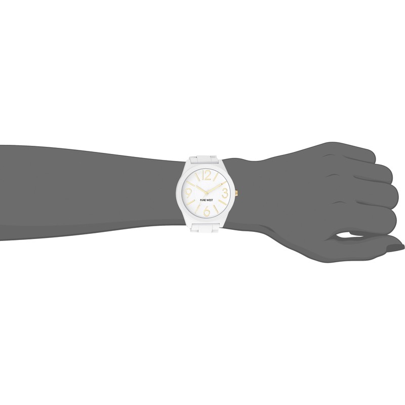 Nine West Women's Matte Rubberized Bracelet Watch, NW/1678WTWT
