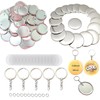 YiiYiiGO Button Maker Keychain Supplies, 50 Sets Pin Making Kit